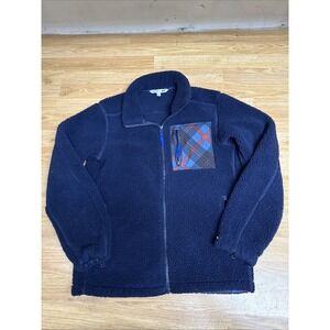 UNIQLO J W ANDERSON NAVY Blue FLEECE JACKET Full Zip size XXS